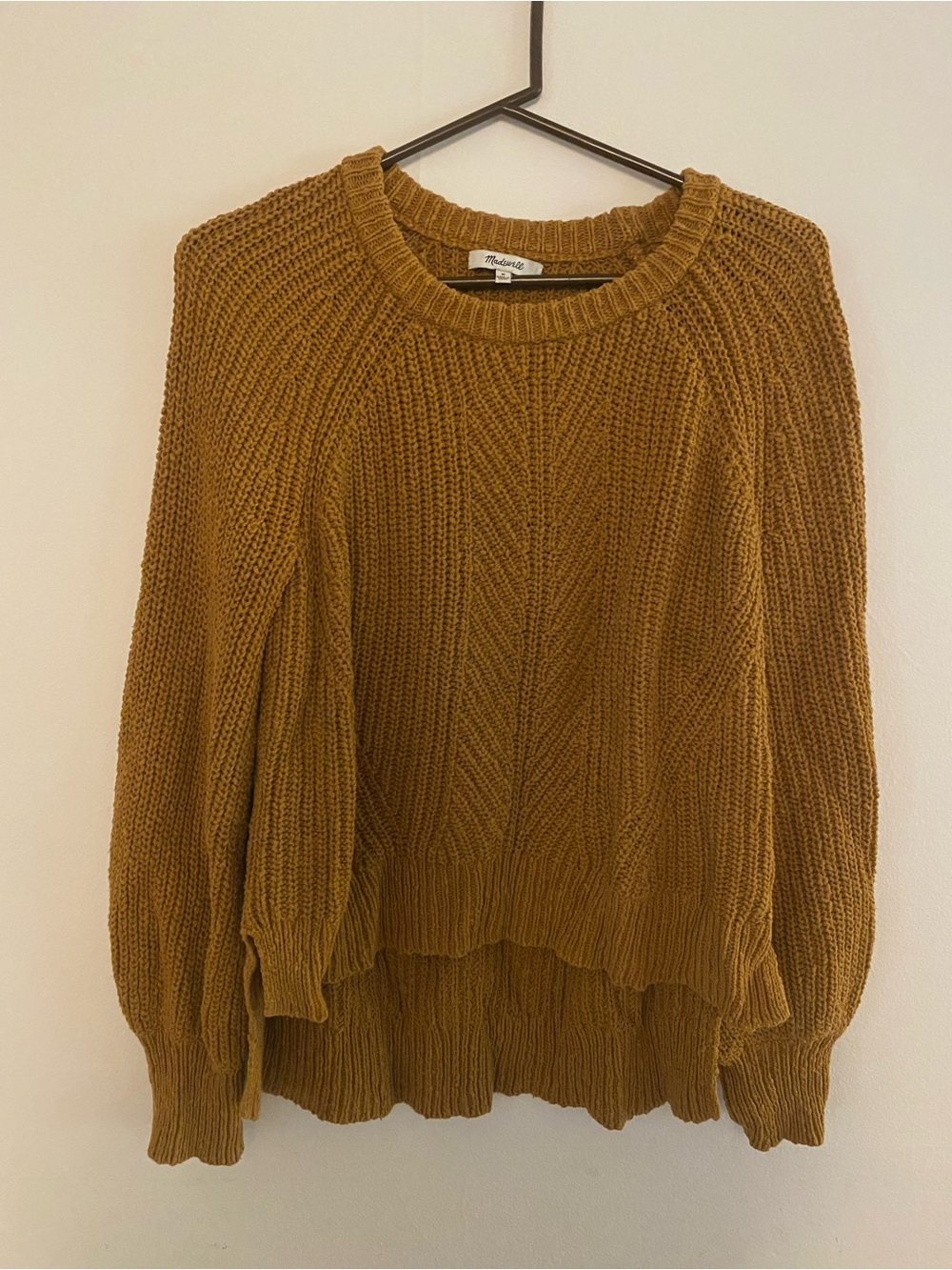 Madewell Sweater Pullover Balloon Sleeve Sweater Egyptian Gold Size Medium